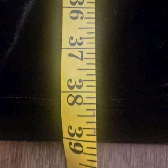 Susan Graver Style Women's L Black Velvet Short Sleeve Mockneck Midi Dress - Picture 13 of 15